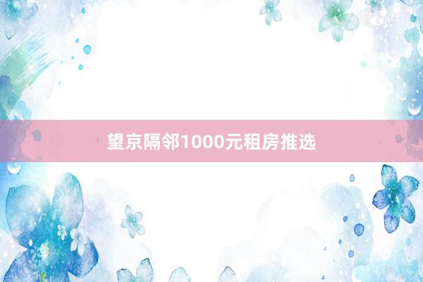 望京隔邻1000元租房推选