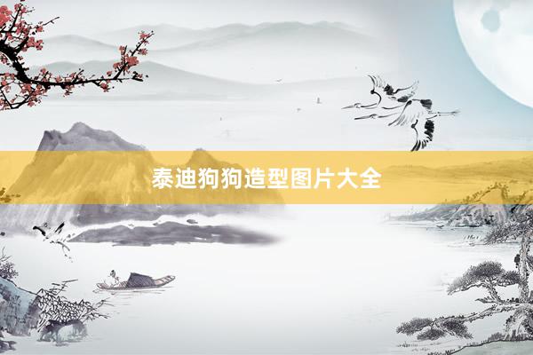 泰迪狗狗造型图片大全